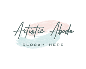 Artistic Watercolor Brushstroke logo