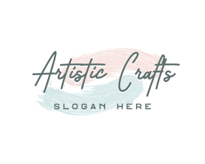 Artistic Watercolor Brushstroke logo design