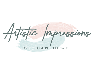 Artistic Watercolor Brushstroke logo design