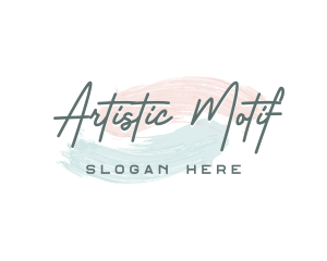 Artistic Watercolor Brushstroke logo design