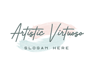 Artistic Watercolor Brushstroke logo design