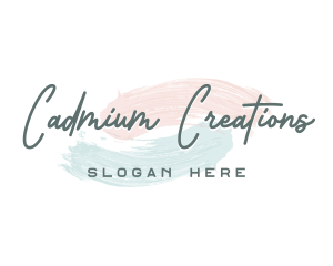 Artistic Watercolor Brushstroke logo design