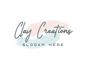 Artistic Watercolor Brushstroke logo design