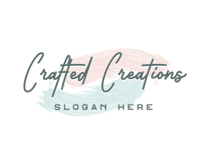 Artistic Watercolor Brushstroke logo design