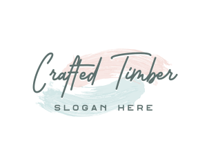 Artistic Watercolor Brushstroke logo design