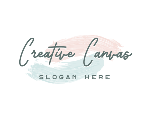 Artistic Watercolor Brushstroke logo design