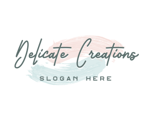 Artistic Watercolor Brushstroke logo design