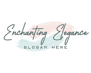 Artistic Watercolor Brushstroke logo design