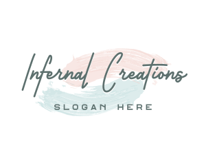 Artistic Watercolor Brushstroke logo design