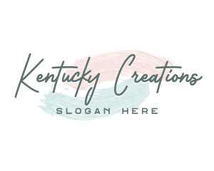 Artistic Watercolor Brushstroke logo design