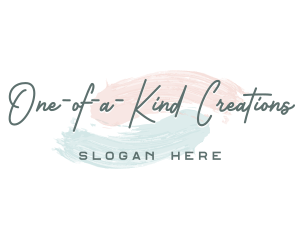 Artistic Watercolor Brushstroke logo design