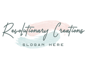 Artistic Watercolor Brushstroke logo design