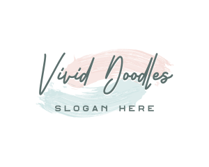 Artistic Watercolor Brushstroke logo design