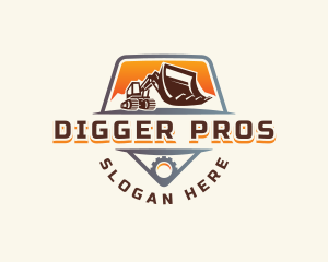 Excavator Machine Contractor  logo design