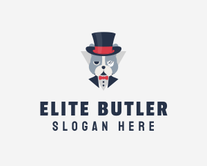 Hat Bulldog Butler logo design