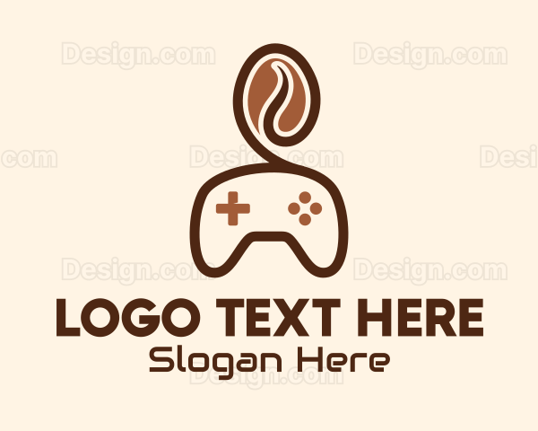 Game Controller Coffee Bean Logo