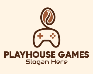 Game Controller Coffee Bean logo design