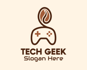 Game Controller Coffee Bean logo design