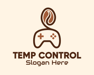 Game Controller Coffee Bean logo design