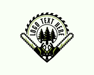 Chainsaw Lumberjack Woodwork Logo