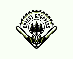 Chainsaw Lumberjack Woodwork logo design