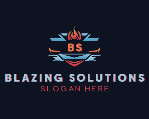 Fire Ice Blaze logo design