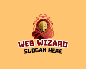 Red Villain Wizard logo design