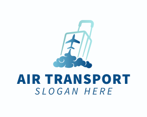 Flying Airplane Luggage logo design