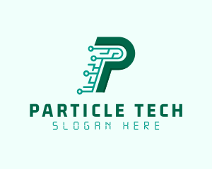 Digital Tech Letter P logo design