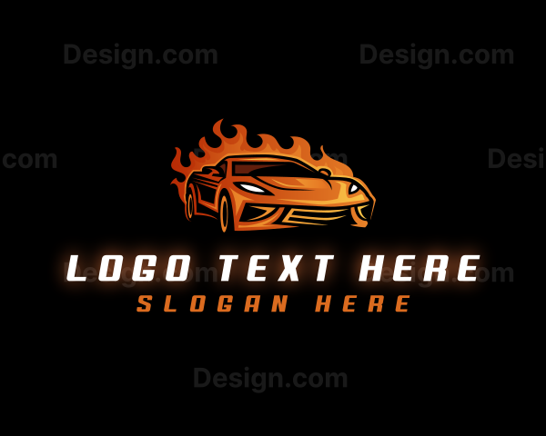 Flame Fast Car Logo