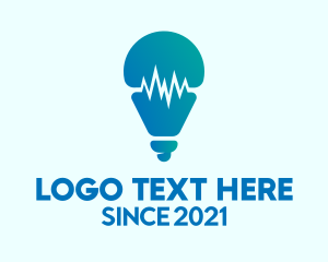 Blue Pulse Light Bulb  logo