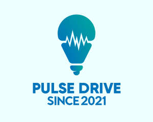Blue Pulse Light Bulb  logo