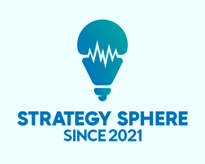 Blue Pulse Light Bulb  logo