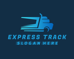 Fast Blue Truck  logo design