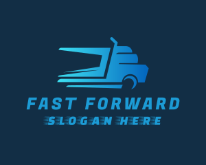 Fast Blue Truck  logo design