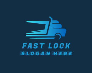 Fast Blue Truck  logo design