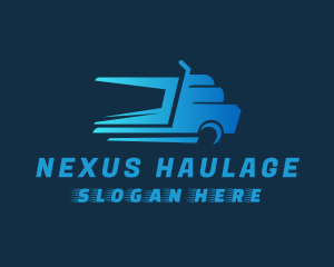 Fast Blue Truck  logo design