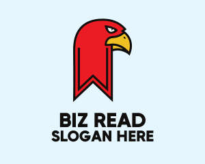 Red Bird Bookmark logo design