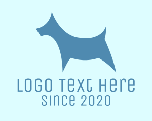 Blue Dog Silhouette logo