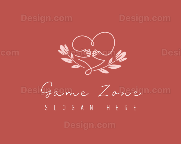 Floral Heart Hug Logo