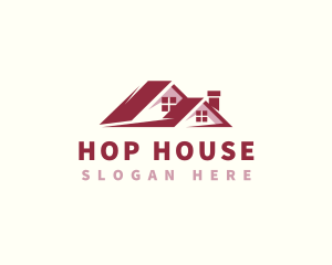 House Roofing Construction logo design