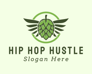 Beer Hops Wings  logo design