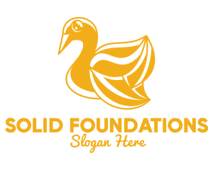 Golden Swan Outline  logo