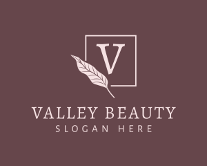 Organic Feminine Leaf Beauty logo design