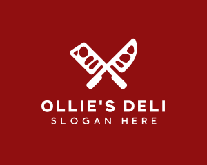 Deli Butcher Knife logo design