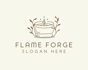 Scented Candle Floral logo design