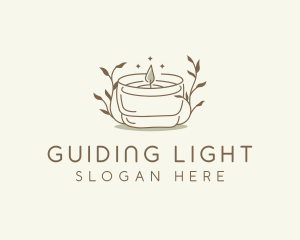 Scented Candle Floral logo design