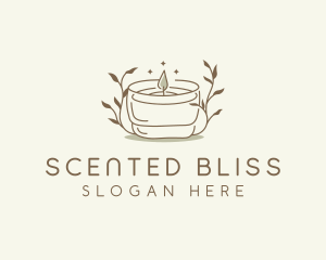 Scented Candle Floral logo design