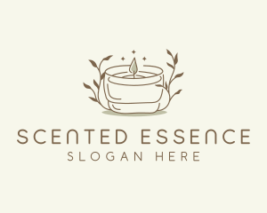 Scented Candle Floral logo design