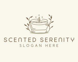 Scented Candle Floral logo design